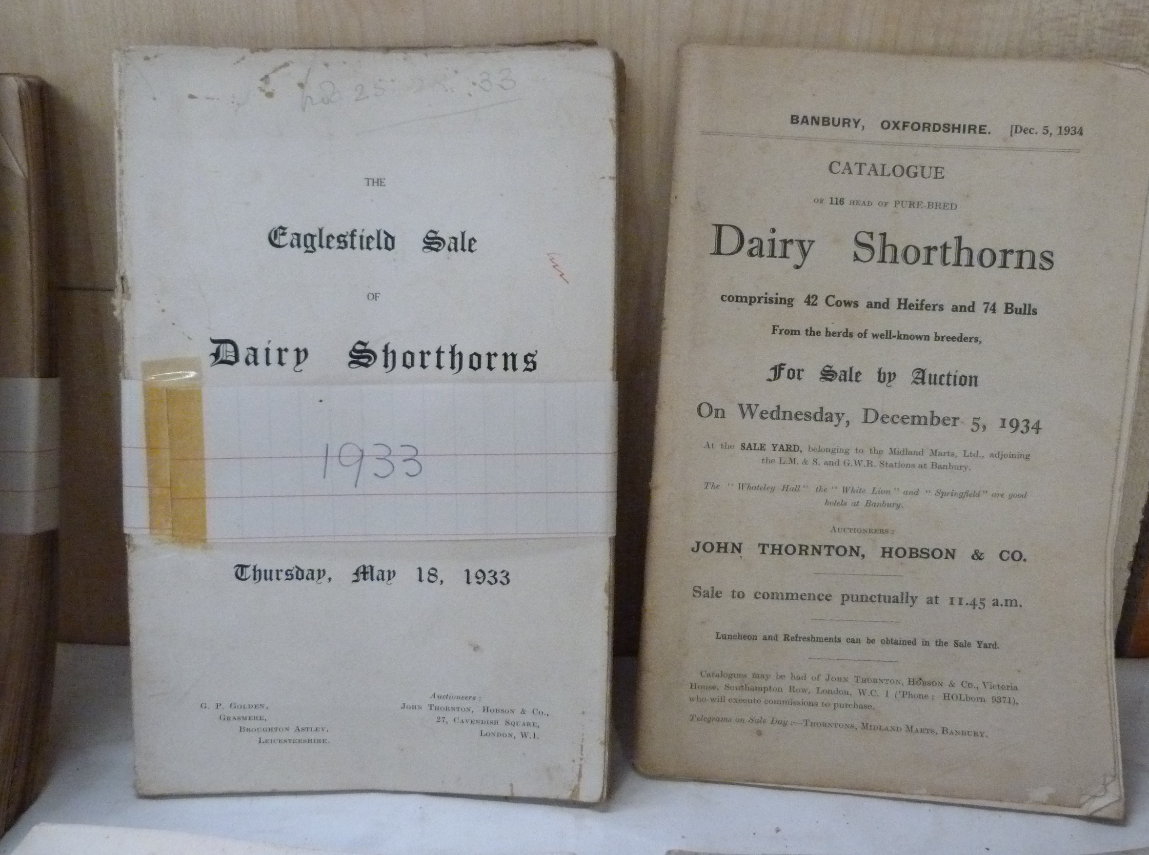 JOHN THORNTON & CO., & OTHERS (Auctioneers).  17 Dairy Shorthorn Catalogues for On Farm & Collective - Image 3 of 3