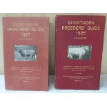 SHORTHORN SOCIETY.  Shorthorn Breeders' Guide. 2 eds. Illus. & maps. Orig. pict. red cloth. 1926 &