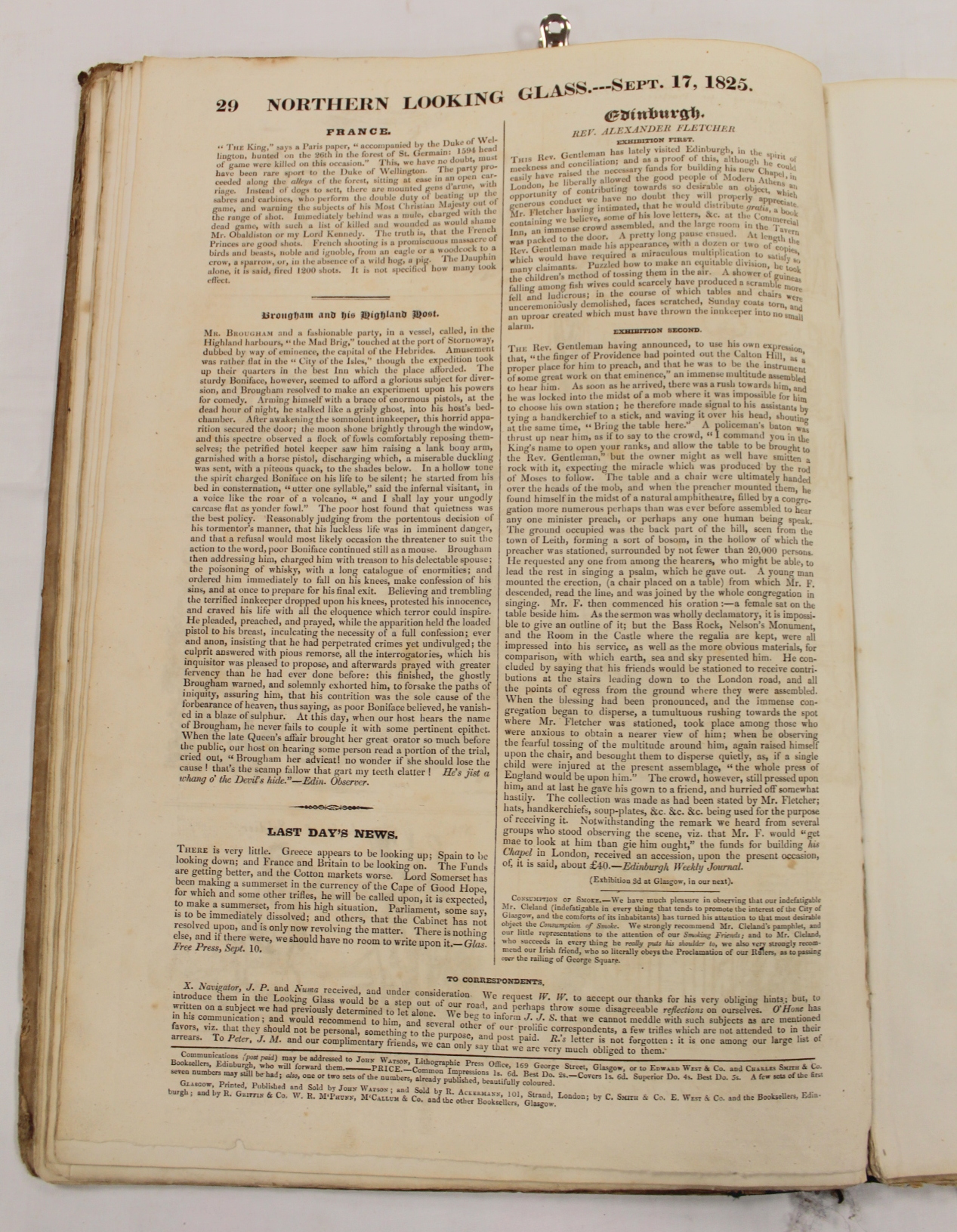 THE GLASGOW LOOKING GLASS LATER THE NORTHERN LOOKING GLASS.  Vol. 1, nos. 1 to 16. The earlier - Image 22 of 28