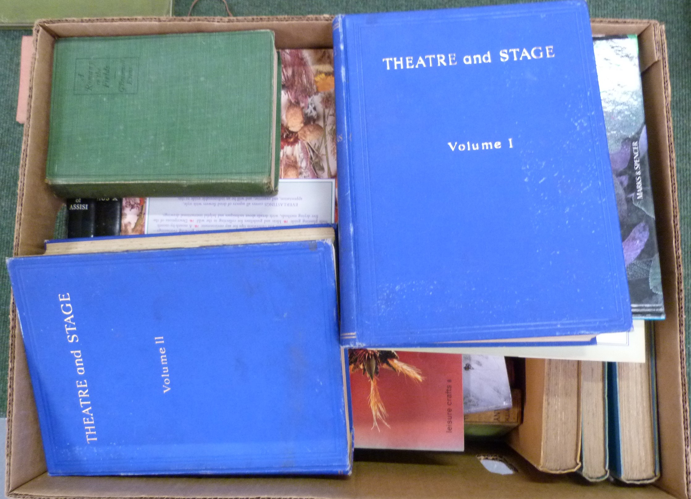 Various.  A large carton of misc. vols. incl. some UK travel & topography & 2 vols., Theatre & - Image 2 of 2