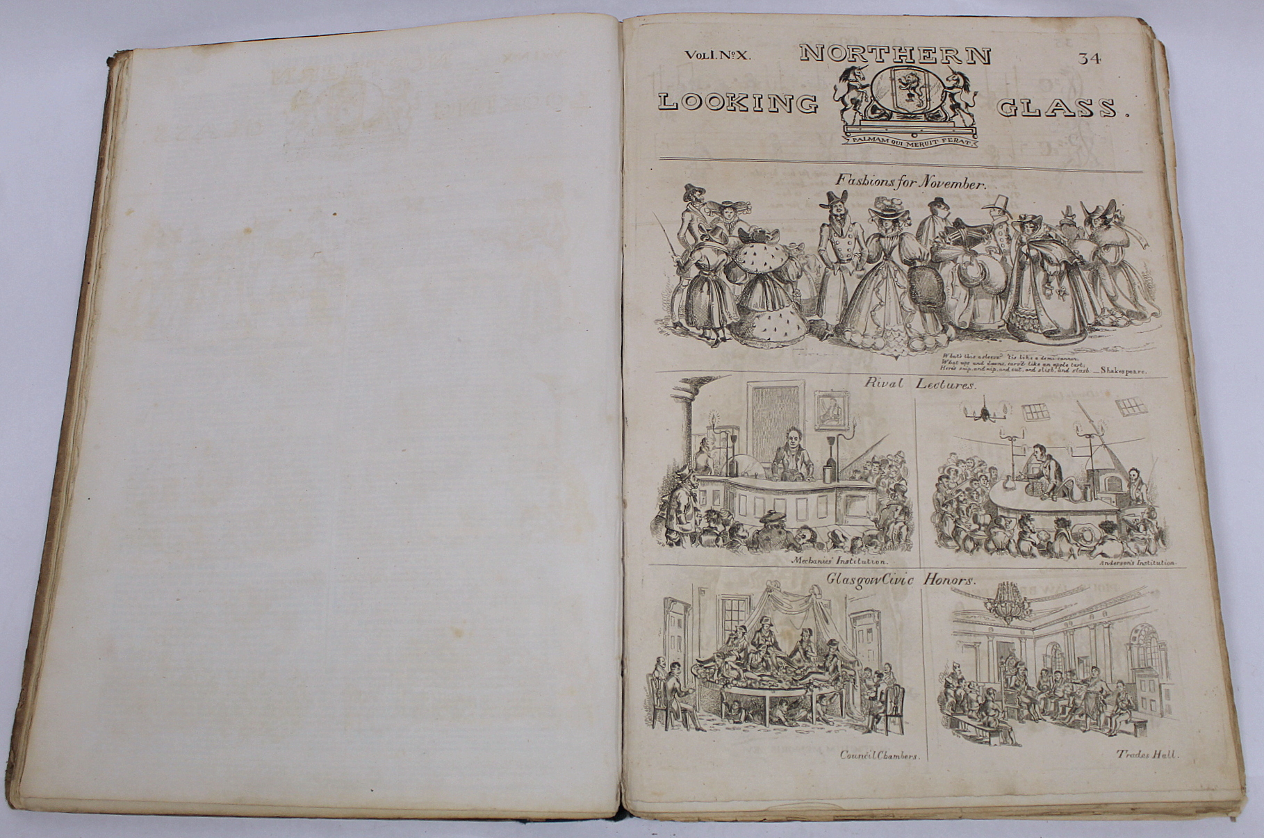 THE GLASGOW LOOKING GLASS LATER THE NORTHERN LOOKING GLASS.  Vol. 1, nos. 1 to 16. The earlier - Image 17 of 28