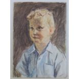 ROBERT FORRESTER (1913-1988)Portrait of Andrew (Caldbeck).Watercolour on panel - unframed.36cm x