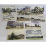 ROBERT FORRESTER (1913-1988).Cumbrian landscapes - 10.Watercolours - all unmounted.Largest 20cm x