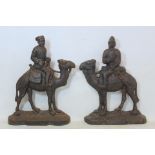 Two Victorian cast iron doorstops depicting General Charles George (Chinese) Gordon and General