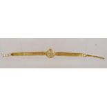 Lady's Swiss Empress 9ct gold bracelet watch, 11.5g without movement.