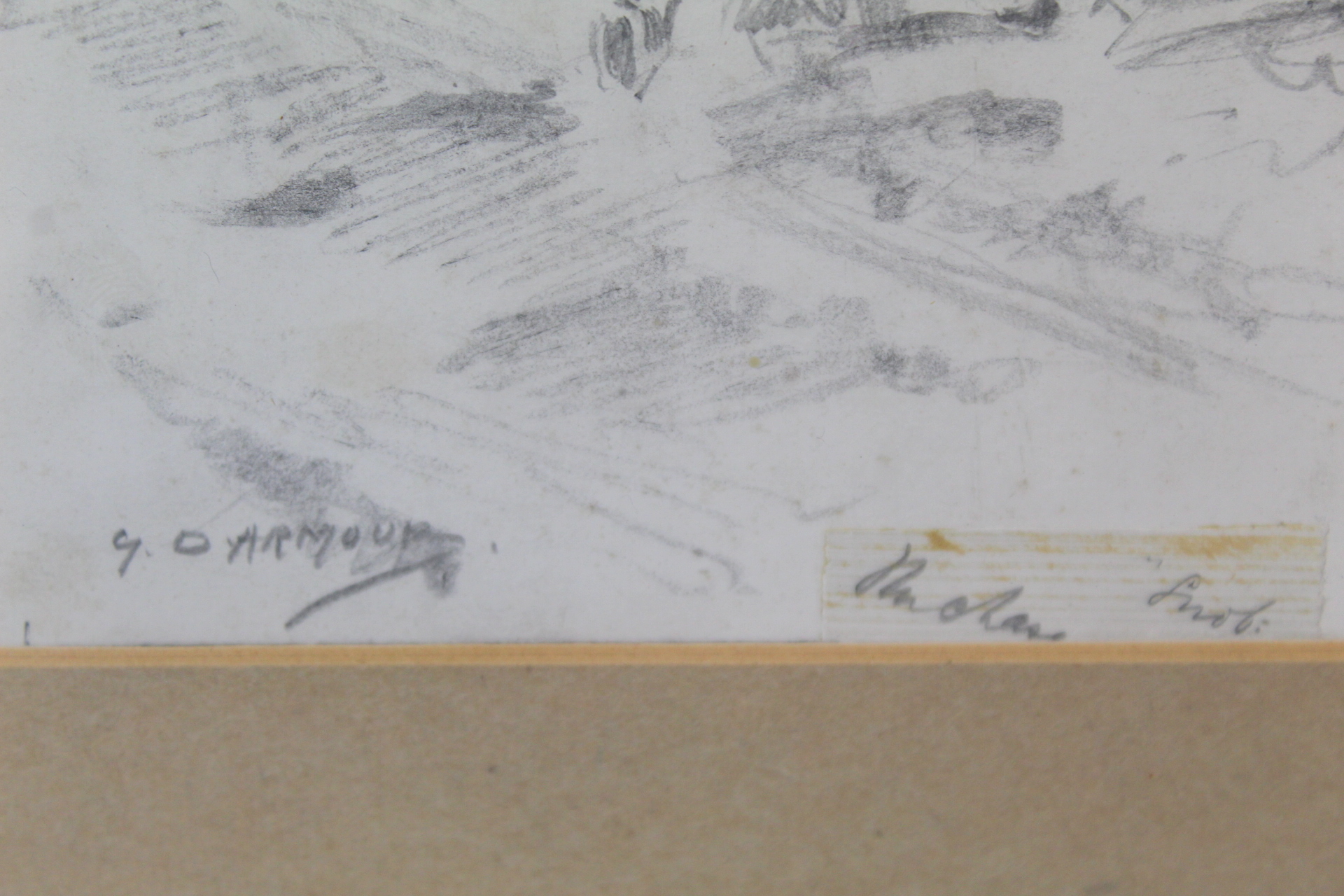 GEORGE DENHOLM ARMOUR (1864-1949)"The Chase" - a hunting scene.Pencil.22.5cm x 21cm.Signed, The - Image 3 of 7