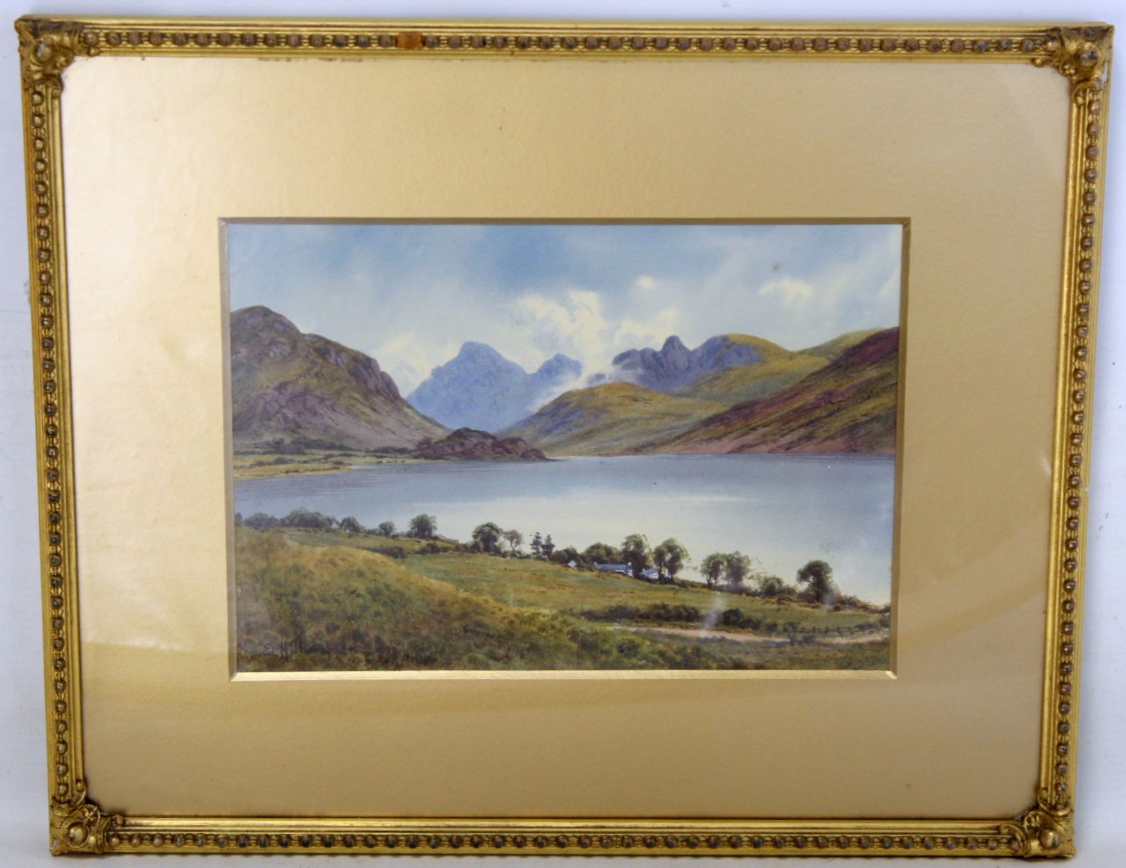 EDWARD HORACE THOMPSON (1879-1949).Ennerdale Water.Watercolour.17.5cm x 25cm.Signed, dated 1930.