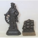 "Britain's Pride", a cast metal doorstop in the form of a sailor, 29cm high and another in the