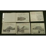 WAINWRIGHT A.  Scottish Mountain Drawings, Vols. 1 to 5, in d.w's.