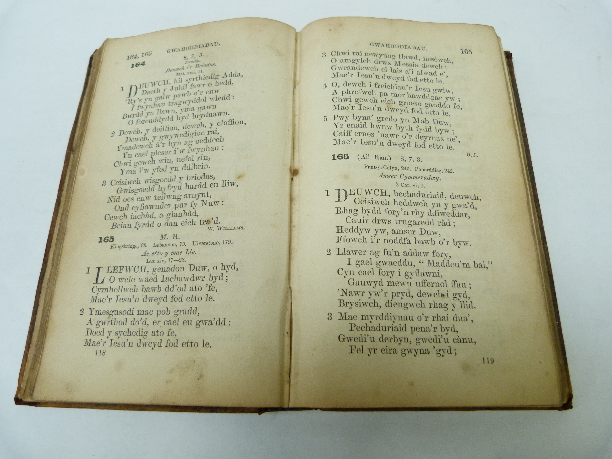 HARRIS JOSEPH.  Hymnal. Welsh language hymnal. Calf. Caerfyrddin, 1848. - Image 4 of 4