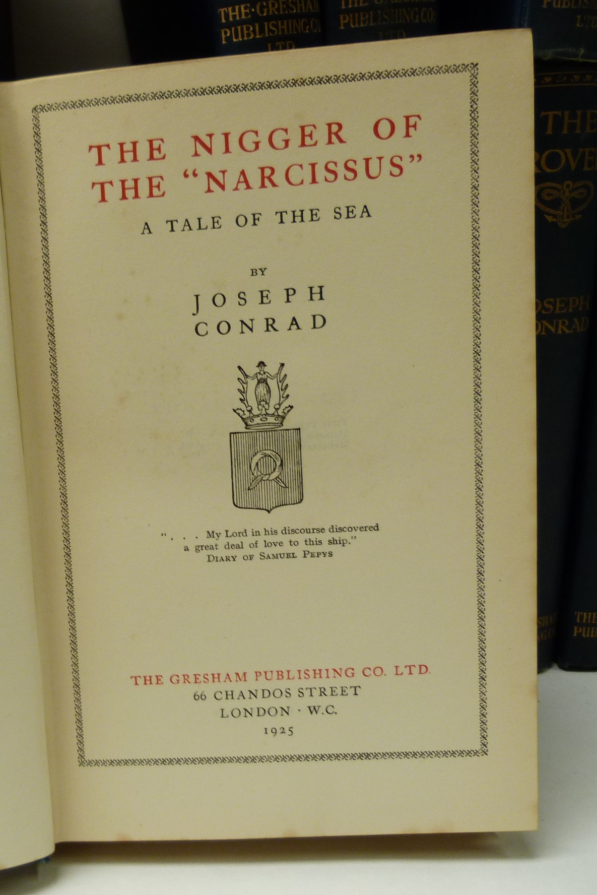 CONRAD JOSEPH.  The Medallion Edition of the Works ... in Twenty Volumes. 20 vols. Frontis. Orig. - Image 4 of 5