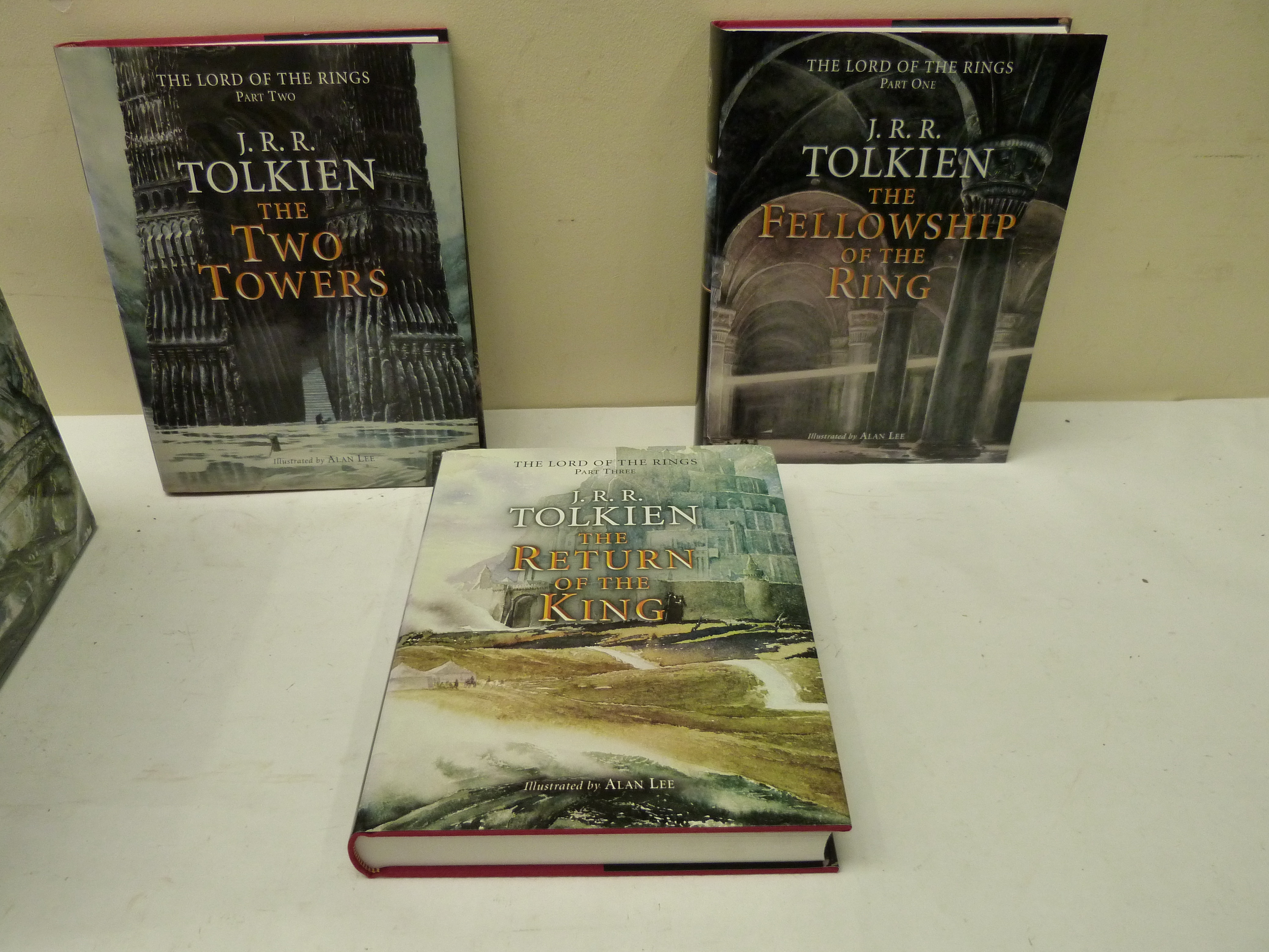 TOLKIEN J. R. R.  The Lord of the Rings. 3 vols. Illus. Quarto. Orig. red cloth in d.w's & slip - Image 2 of 2