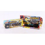 Corgi Toys 267 diecast rocket firing Batmobile with Batman and Robin, first type example without tow