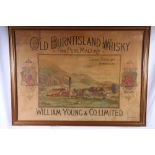 Old Burntisland Whisky, Grange Distillery, William Young and Co Limited, framed whisky advertising