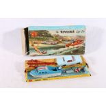 Corgi Toys diecast gift set 31 Buick Riviera boat set with 245 Buick Riviera, red boat trailer,