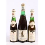 SANCTUS JACOBUS 1976 Mosel Saar Ruwer Scharzhofberger Auslese riesling, no abv or vol stated and two