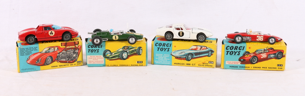 Corgi Toys 154 Ferrari Formula 1 Grand Prix Racing Car, 155 Lotus Climax Formula 1 Racing Car, 314