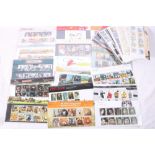 The Royal Mail GB mint stamps presentation packs containing approximately 357 first class stamps, FV