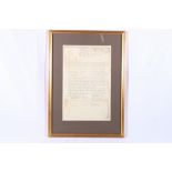 Framed licensing grant from 1775 granting John Richardson Meillman of Perth Scotland the license