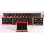 The Royal Mint UNITED KINGDOM Elizabeth II deluxe proof coin collection year sets including 1986,