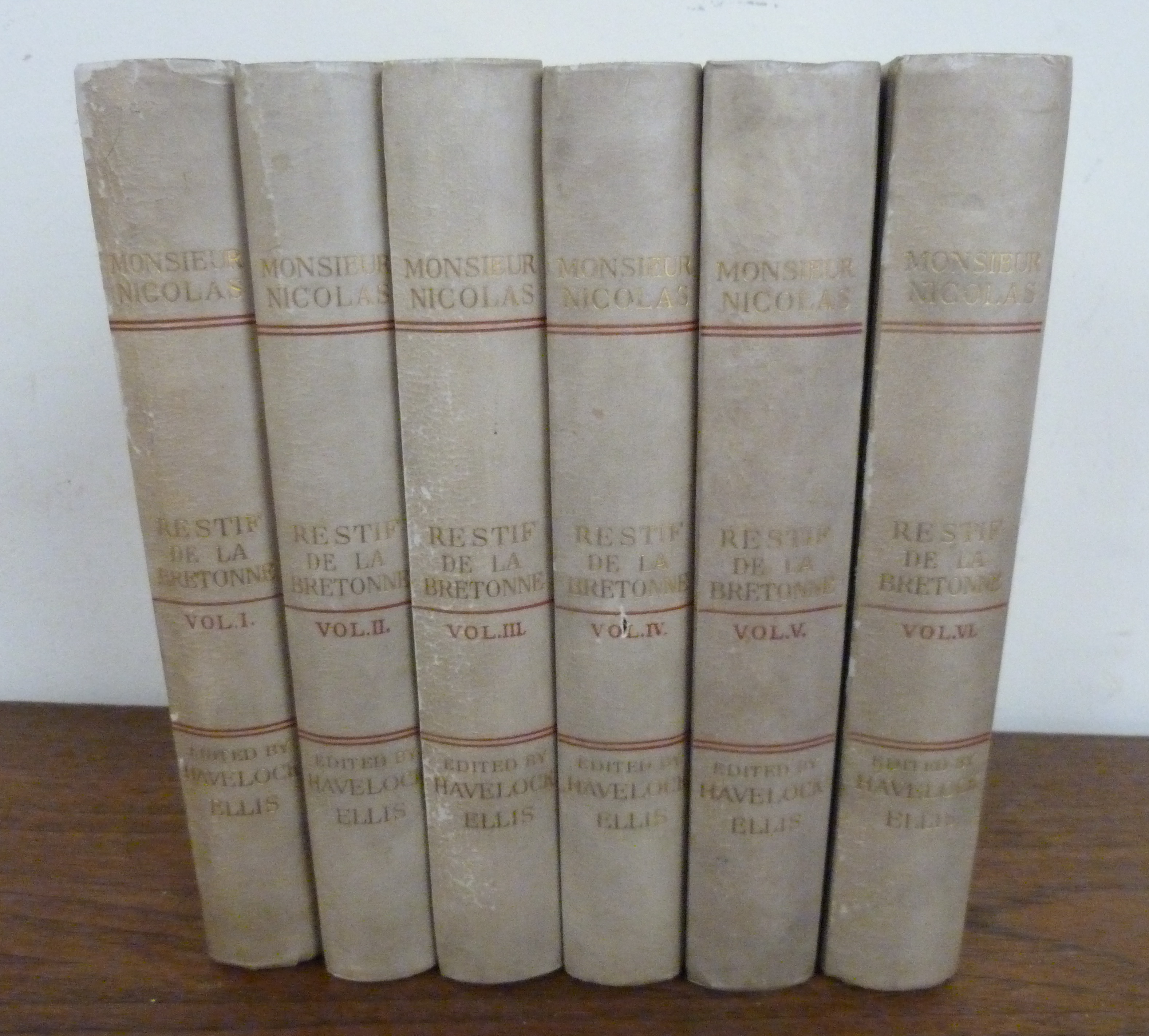 CROWDY MATHERS R. (Trans).  Monsieur Nicolas. 6 vols. Ltd. ed. 91/825. Plates. Quarto. Stylish bdgs.