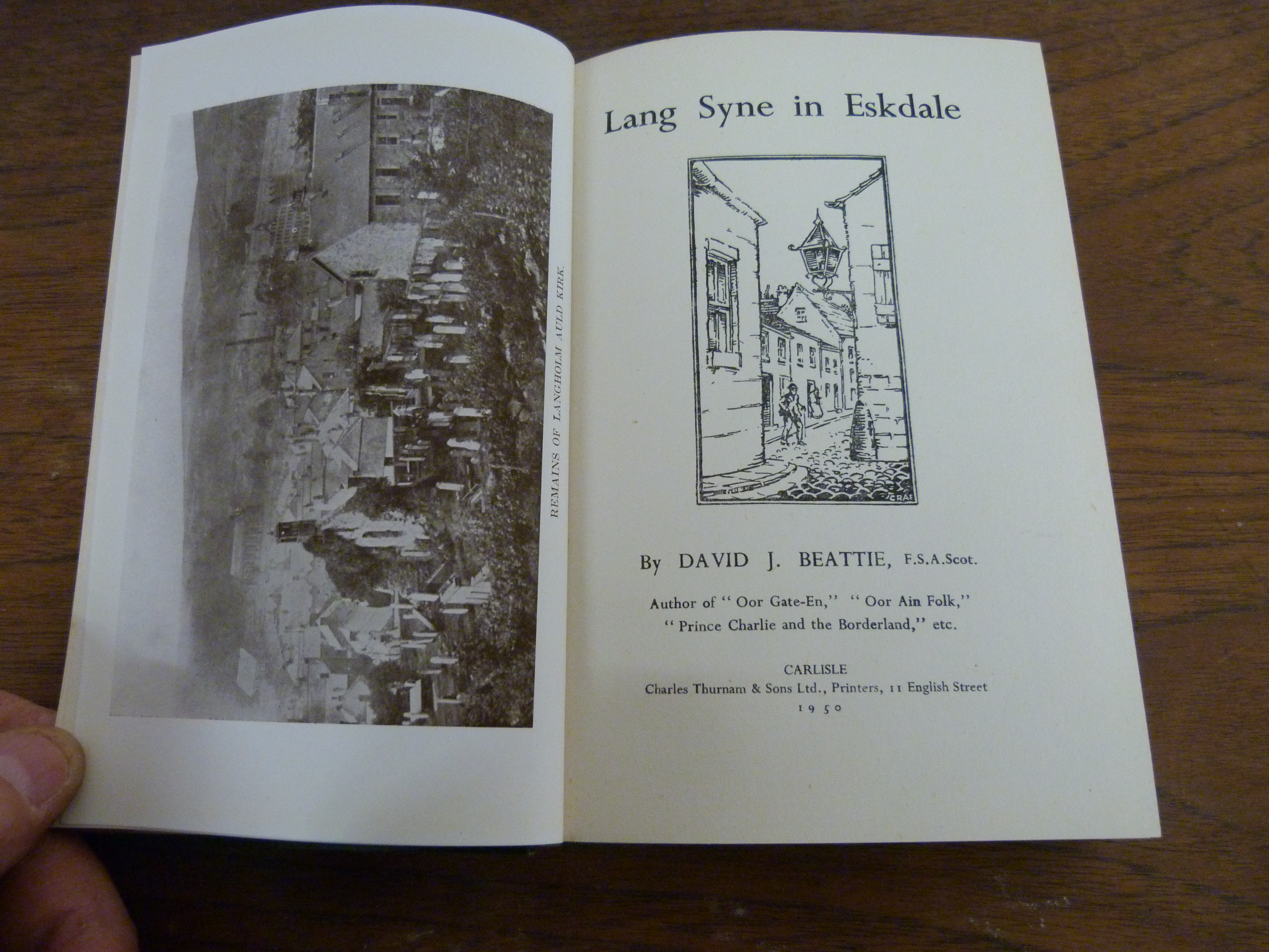 BEATTIE DAVID J.  Lang Syne in Eskdale. Illus. Orig. green cloth. Carlisle, 1950. - Image 2 of 2