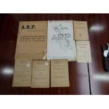 WORLD WAR II.  A.R.P. & Home Guard manuals & other related ephemera.  (8).