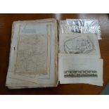 Antiquities & Remains.  Bundle of mainly folio eng. plates & disbound text from Vetusta Monumenta,