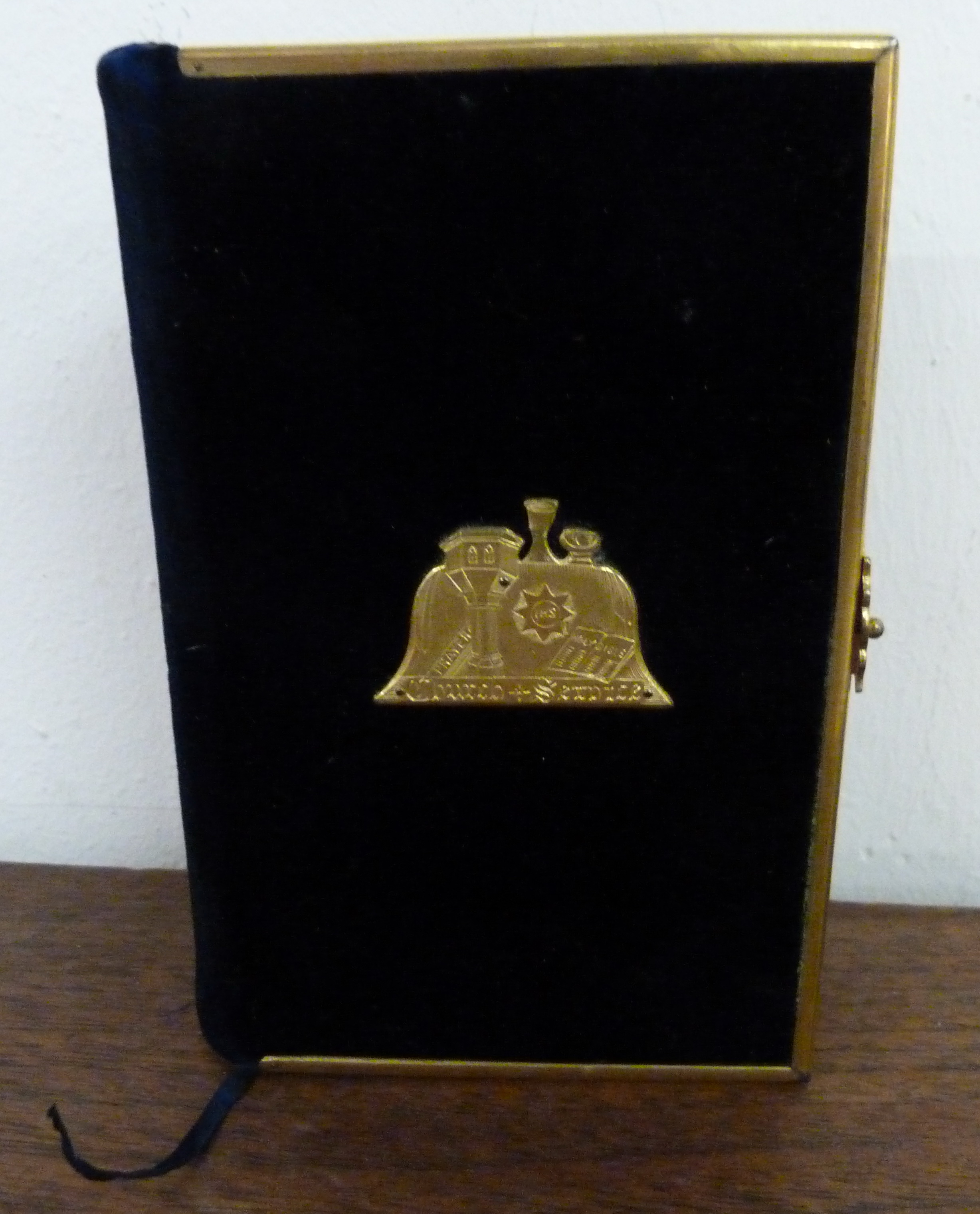 Book of Common Prayer.  16mo in fine gilt metal & blue velvet bdg. with clasp. A.e.g. Morocco