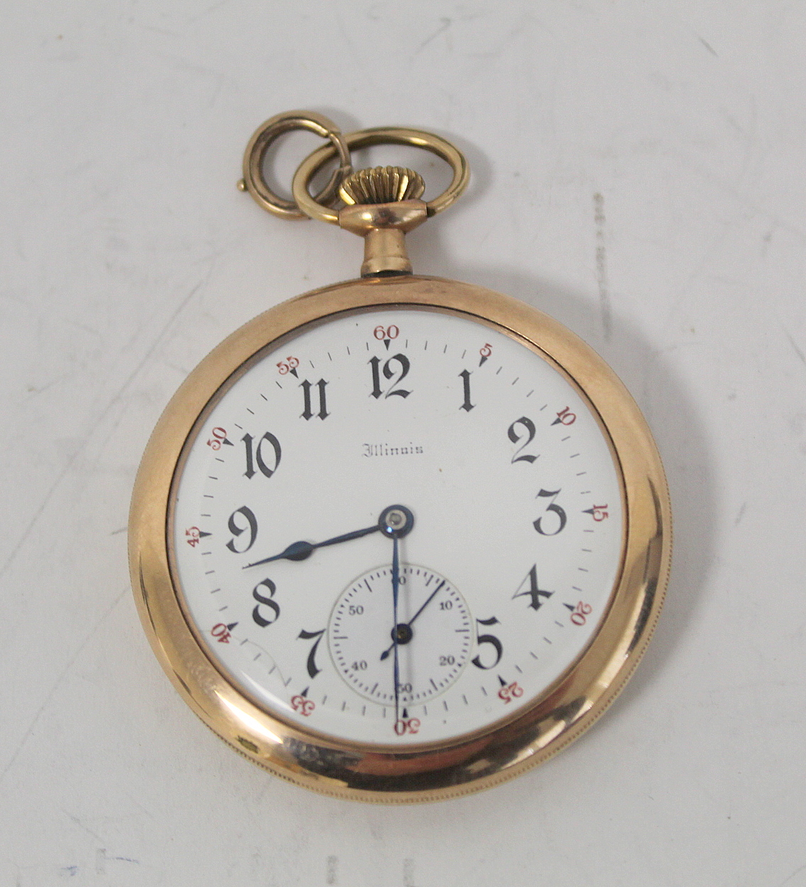 Illinois lever watch, No. 3110381, jewelled to the centre, in rolled gold o.f. case, and a Victorian - Image 2 of 5