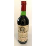 Three bottles of red Bordeaux wine; Lafleur Chevalier Bicentenaire 1982, Chateau Lynch-Bages 1966