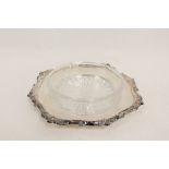 Silver butter dish with glass liner, Jubilee Marks 1977. 216g
