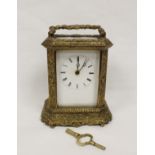 19th century French repeating carriage clock by Japy Freres et cie. Working & strikes hourly and