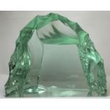 Vicke Lindstrand for Kosta, Sweden, ice block sculpture carved from a large block of glass in the