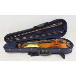 Antique 19th century German 4/4 violin modelled after a 1721 Stradivarius. In original fitted hard