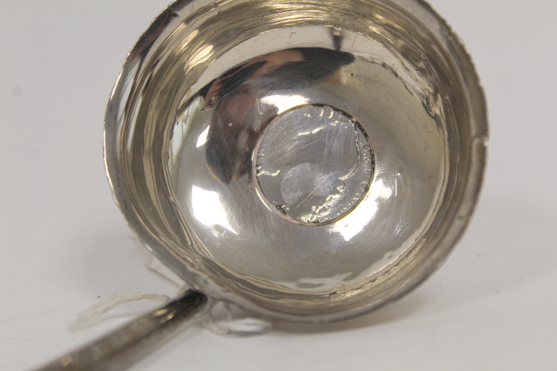 Pair of silver oval salts, pierced, by James Mince 1799 and toddy ladle with baleen handle. - Image 3 of 6