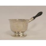 Silver saucepan, plain with turned handle on moulded foot, by Emes & Barnard 1811, 7 oz.