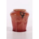 Early Moorcroft red Flamminian ware baluster vase, made for Liberty and Co, faded signature to base,