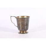 George VI silver christening mug with incised nursery designs including Squirrel, Noah's Ark,