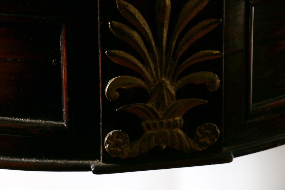 19th century rosewood and coromandel crossbanded fold over games table raised on fielded obelisk - Image 4 of 5