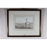 SIR DAVID MUIRHEAD BONE (Scottish 1876-1953), Perugia Roofs - Italy, Signed pencil drawing, 24cm x