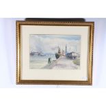 JOHN BLAIR (Scottish 1850-1934), Ayr Harbour Signed watercolour, 18cm x 27cm