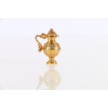 9ct gold charm in the form of a ewer carafe or tappit hen by GJLD, 11.5g gross