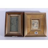 JOSEPHINE GRAHAM, Two portraits, Signed pencil drawings, 16cm x 9.5cm and 10cm x 7.5cm, (2)