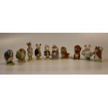 Beswick Beatrix Potter porcelain models including Tommy Brock, Old Mr Brown, Amiable Guinea Pig,