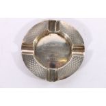 George V Art Deco period silver ashtray inscribed "Deck Tennis Prize, The Armadale Castle