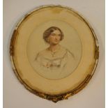 JAMES RANNIE SWINTON (1816-1888), Portrait of Jane Lady Cleek (Penicuik House), Signed and dated