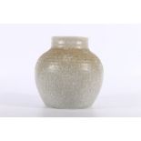 Pilkingtons Royal Lancastrian mottled grey glazed vase, numbered 3255 and signed with initials ETR