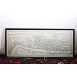 An 18th century engraving titled London and Westminster in the Reign of Queen Elizabeth Anno Dom