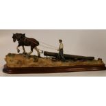 Border Fine Arts limited edition model "Logging" 2001 with certificate of authenticity number 1121